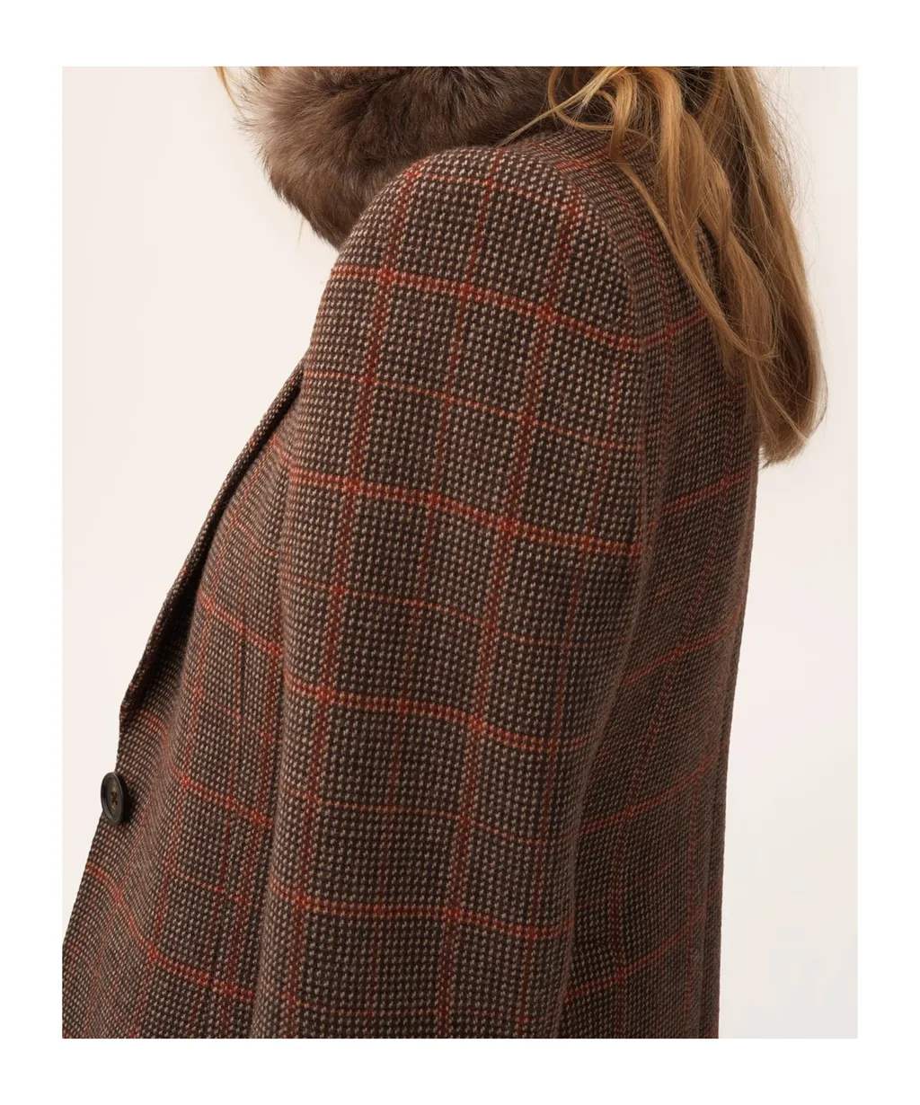 Checked Single-Breasted Tailored Jacket