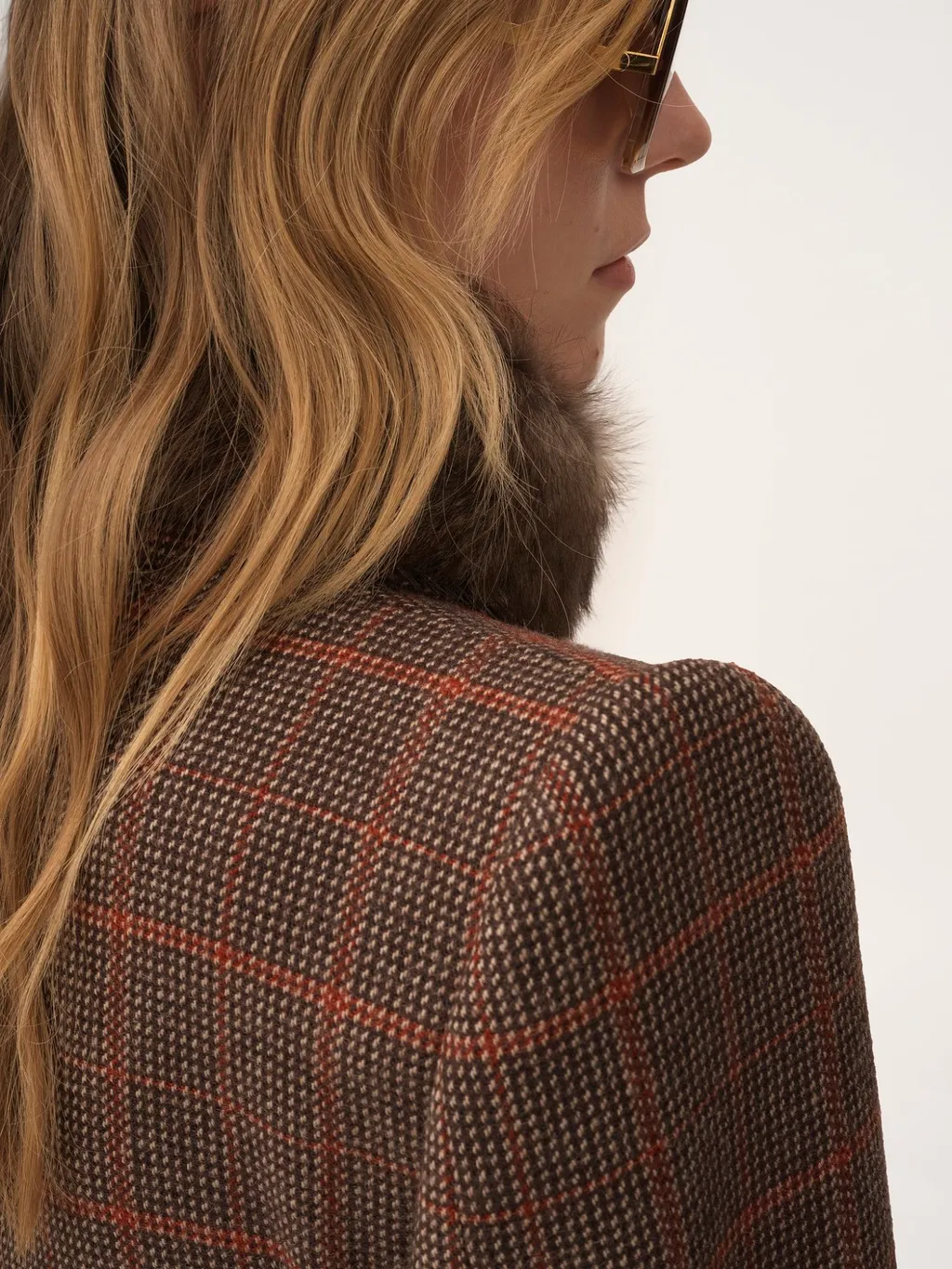 Checked Single-Breasted Tailored Jacket