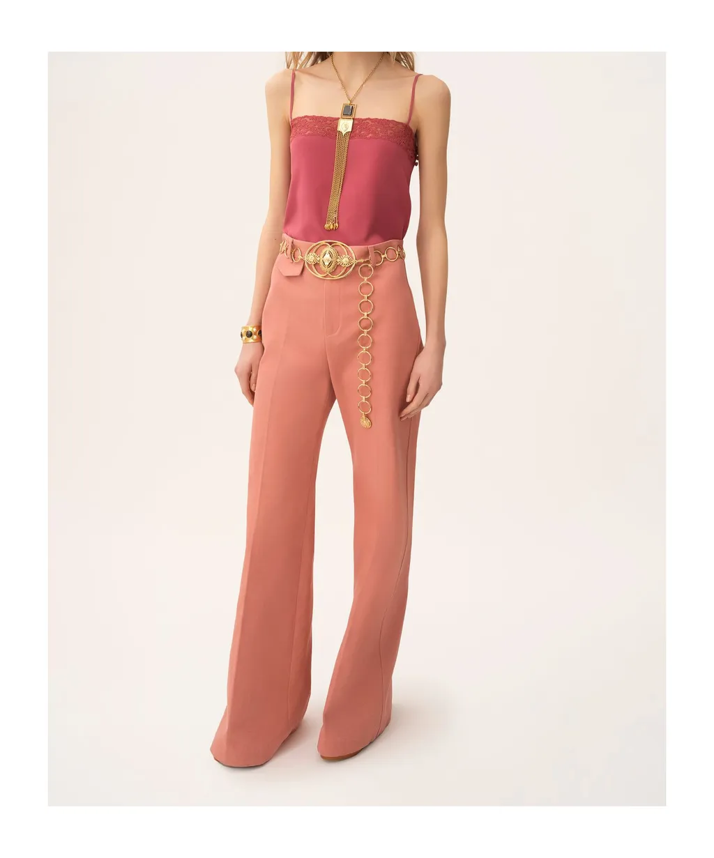 Cotton Straight Trousers