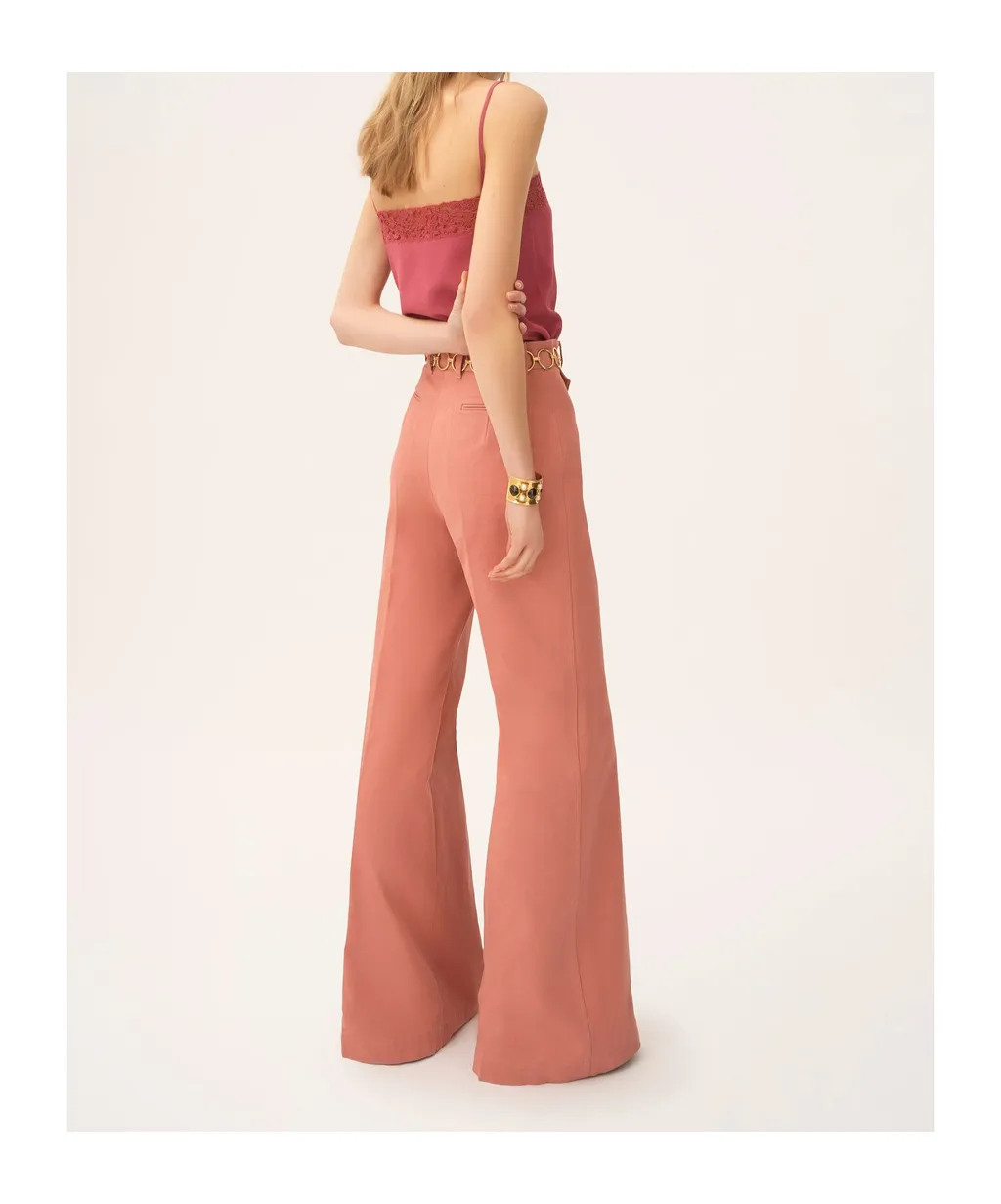 Cotton Straight Trousers