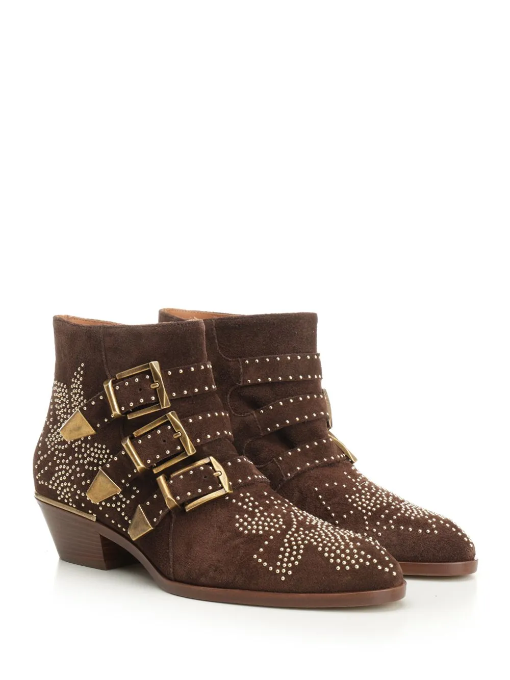 Susan Stud Detailed Buckled Boots