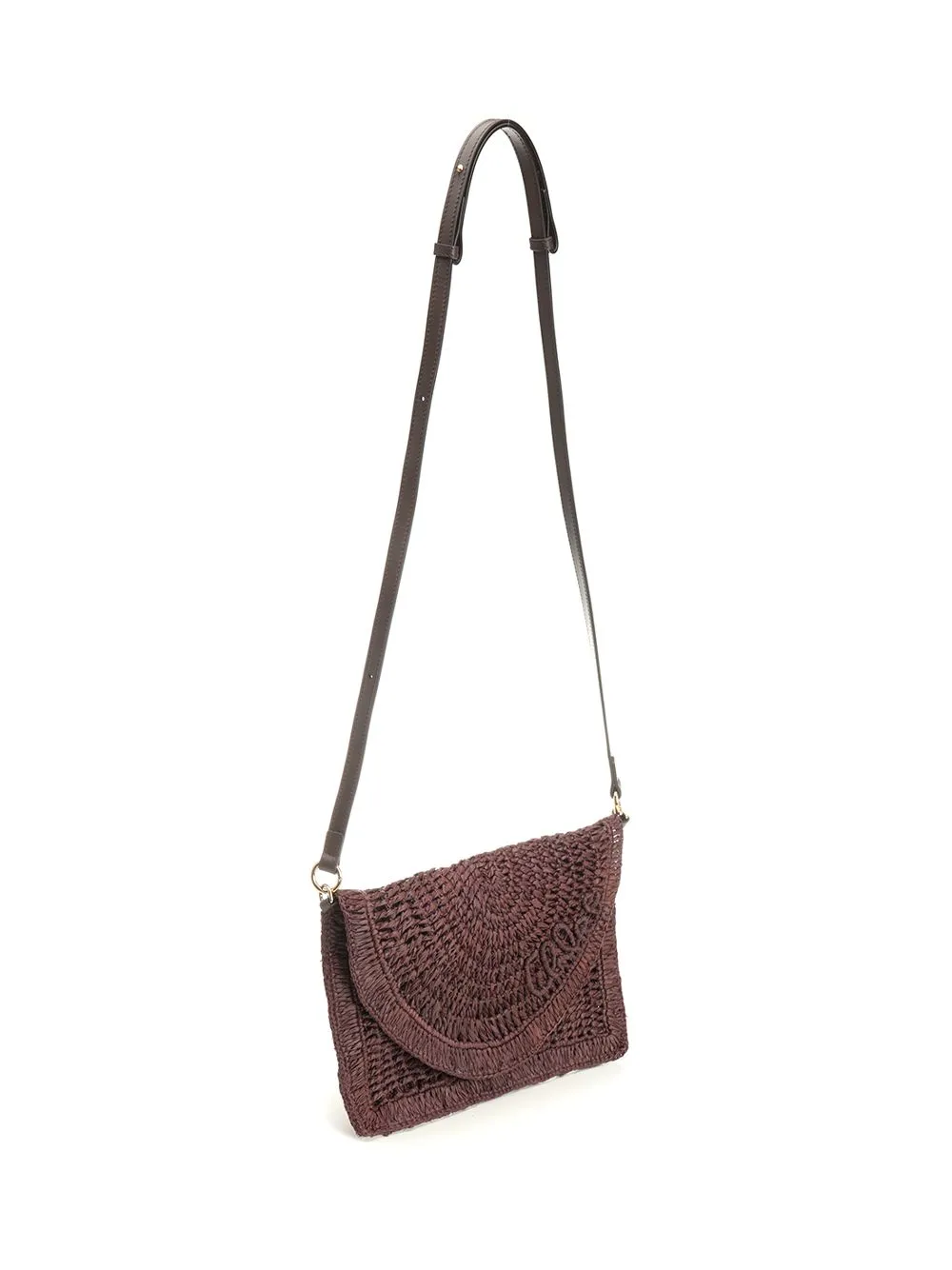 Summer Banana Flat Raffia Shoulder Bag