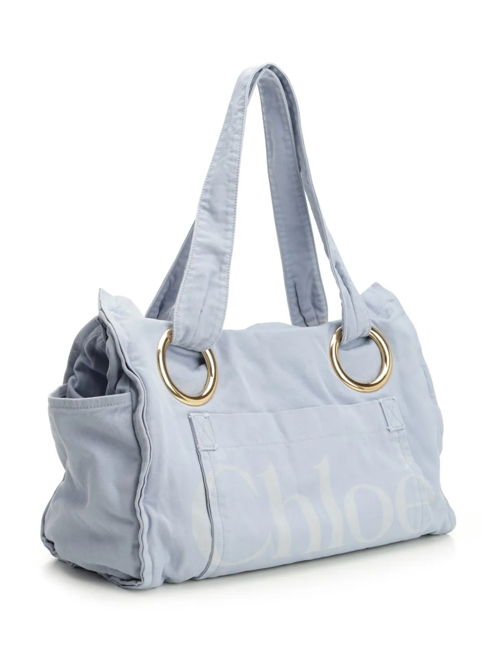 Logo Printed Plage Tote Bag