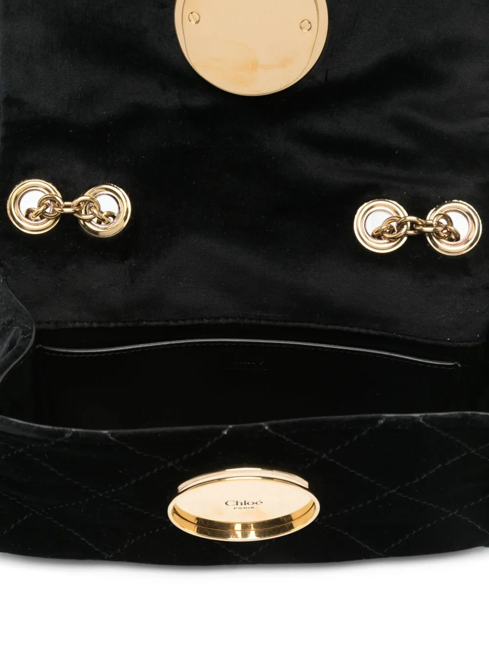 Heritage Logo Plaque Quilted Small Shoulder Bag