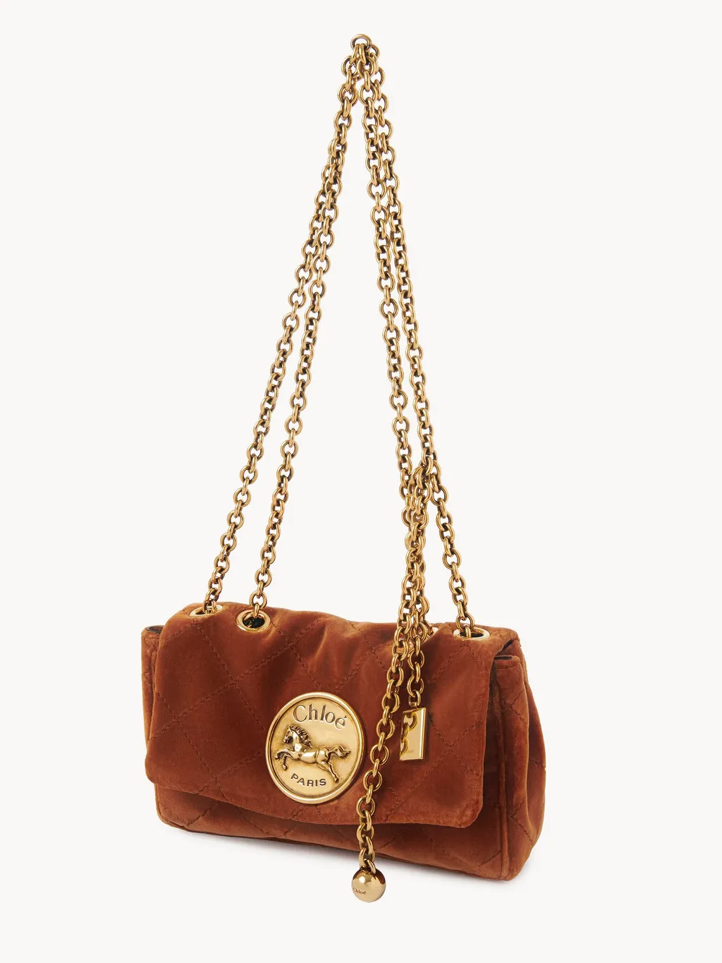 Heritage Logo Plaque Quilted Small Shoulder Bag