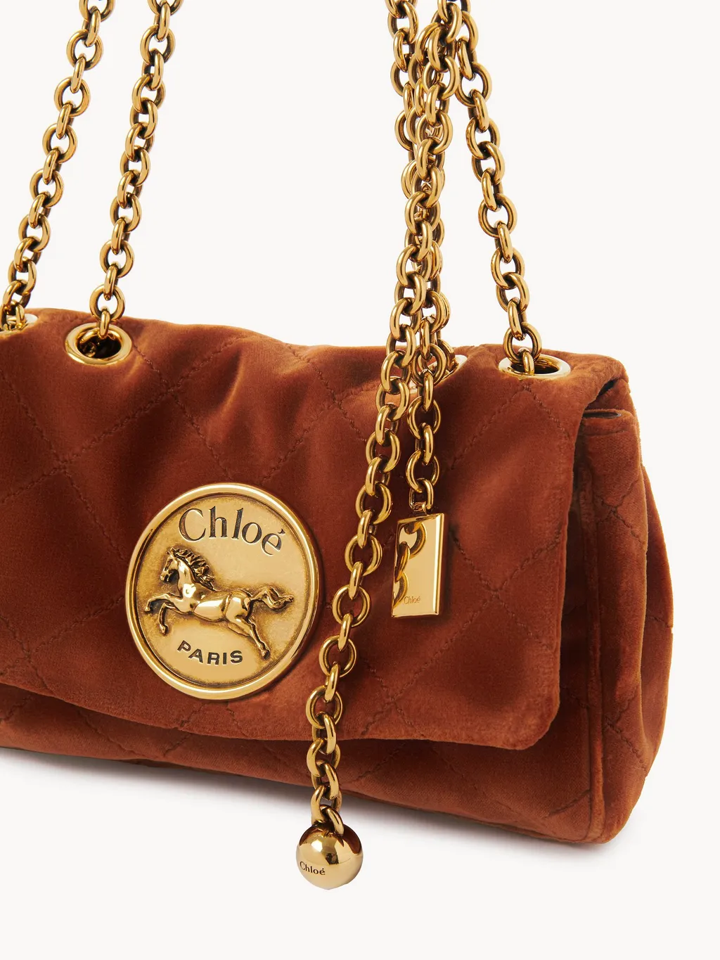 Heritage Logo Plaque Quilted Small Shoulder Bag