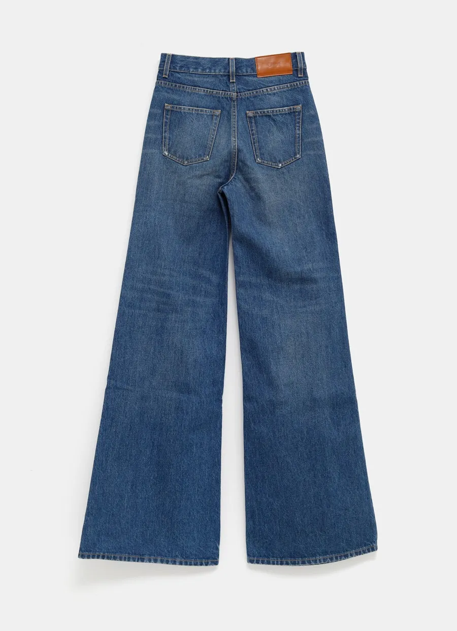Logo Patch Flared Jeans