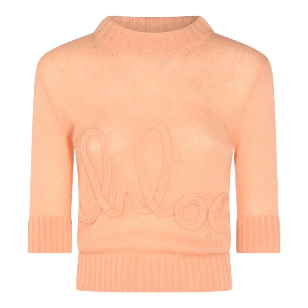 Elbow-Sleeved Logo Sweater