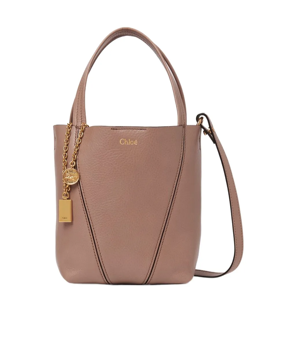 Spin Logo Printed Small Top Handle Bag
