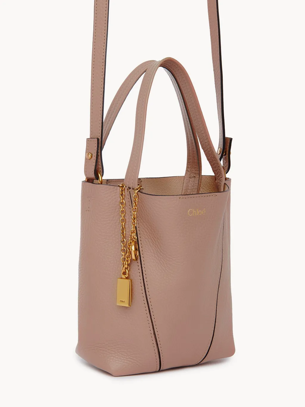 Spin Logo Printed Small Top Handle Bag