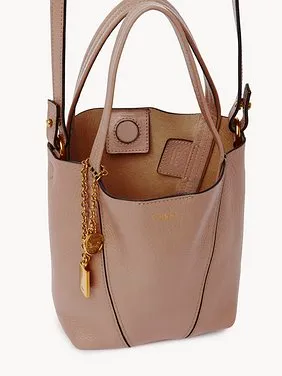 Spin Logo Printed Small Top Handle Bag