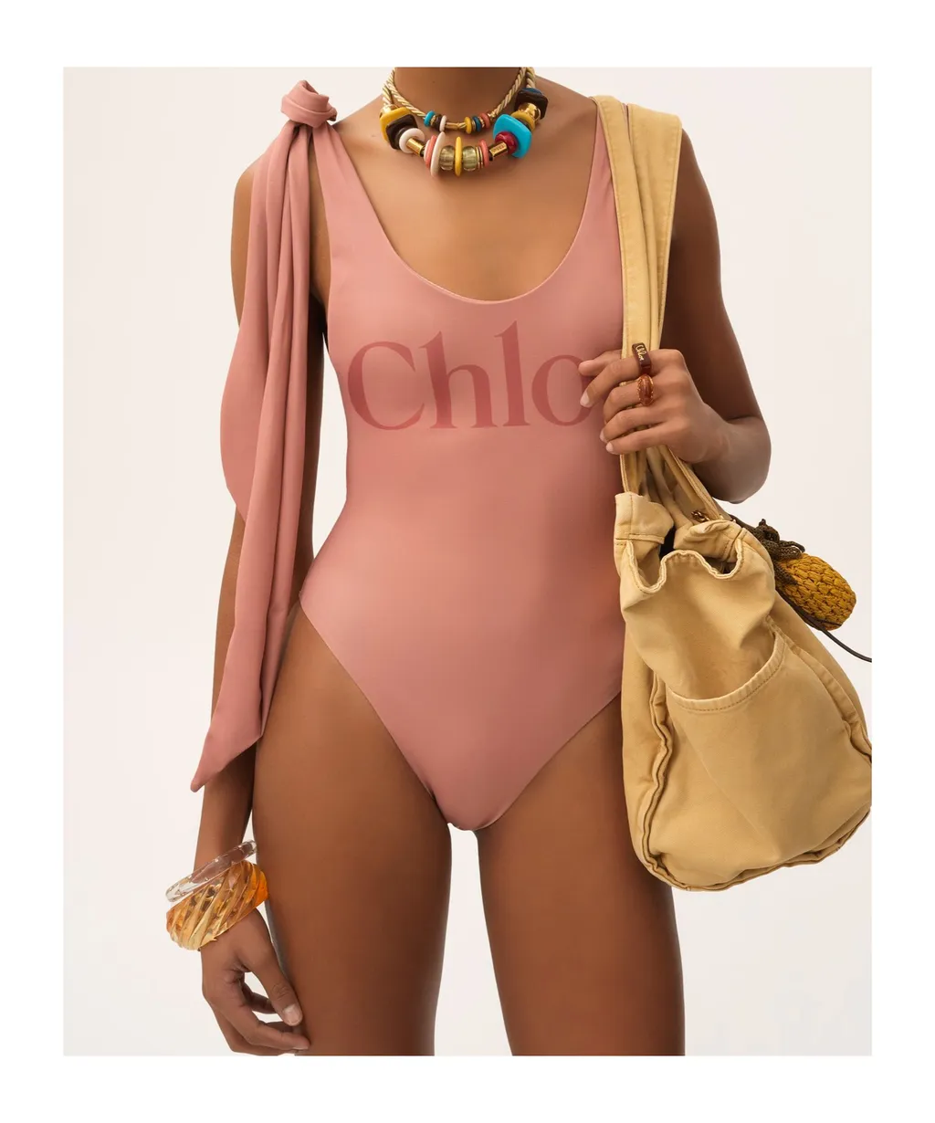 Knotted-Strap One-Piece Swimsuit
