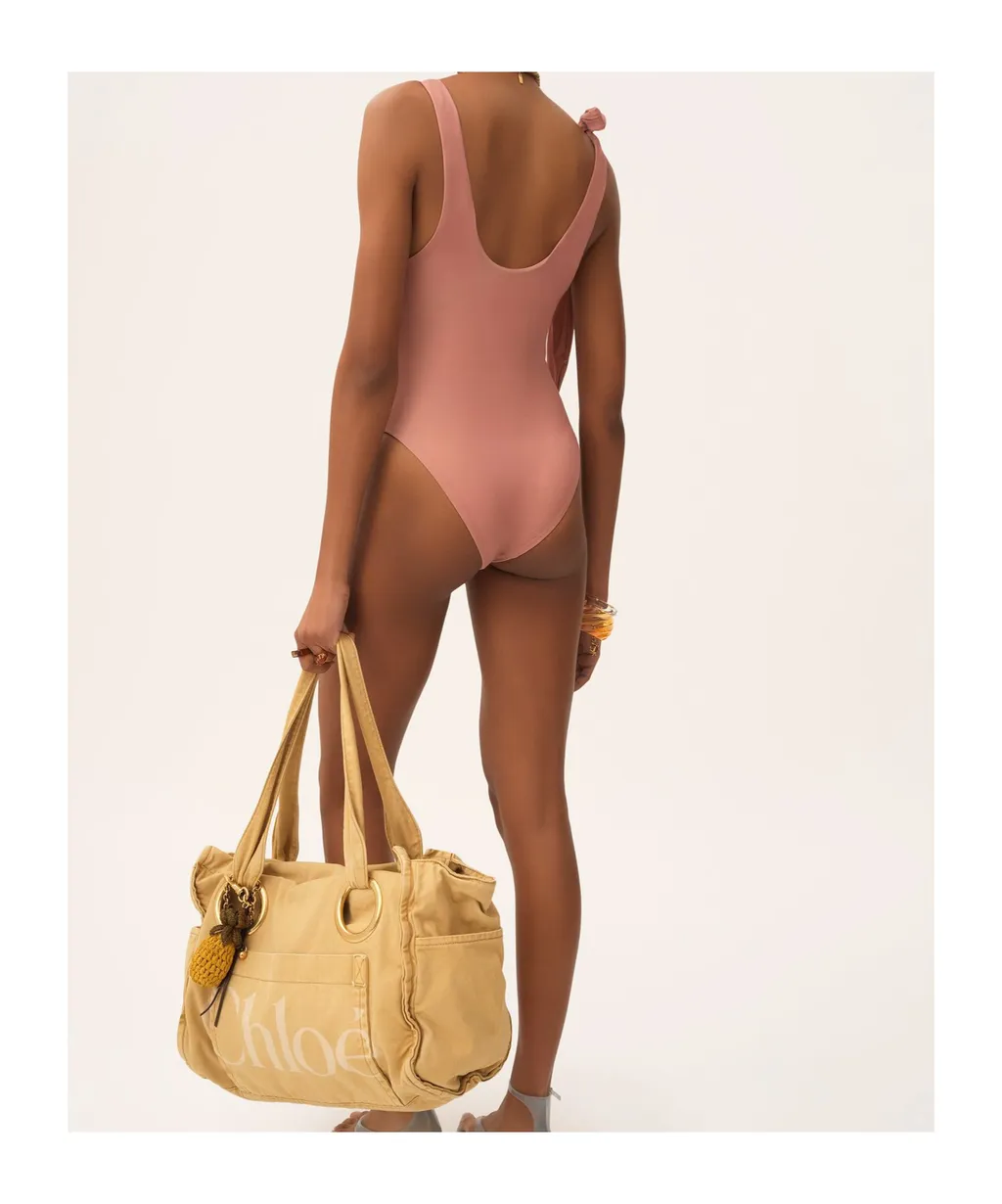 Knotted-Strap One-Piece Swimsuit