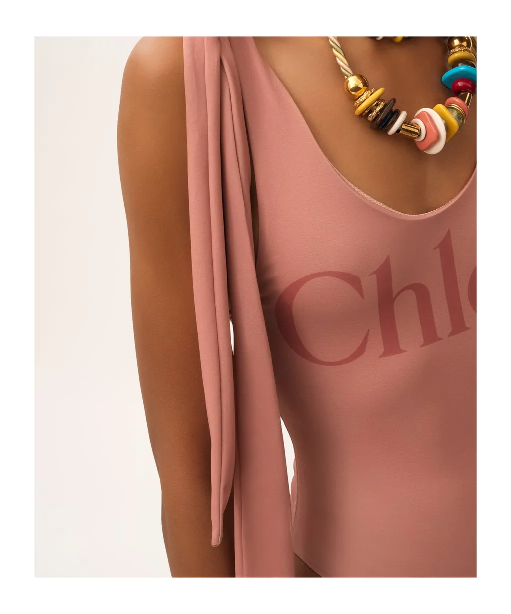 Knotted-Strap One-Piece Swimsuit
