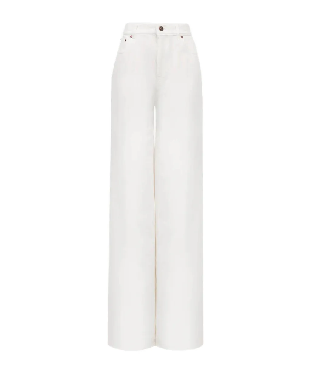 Logo Patch Wide-Leg Jeans