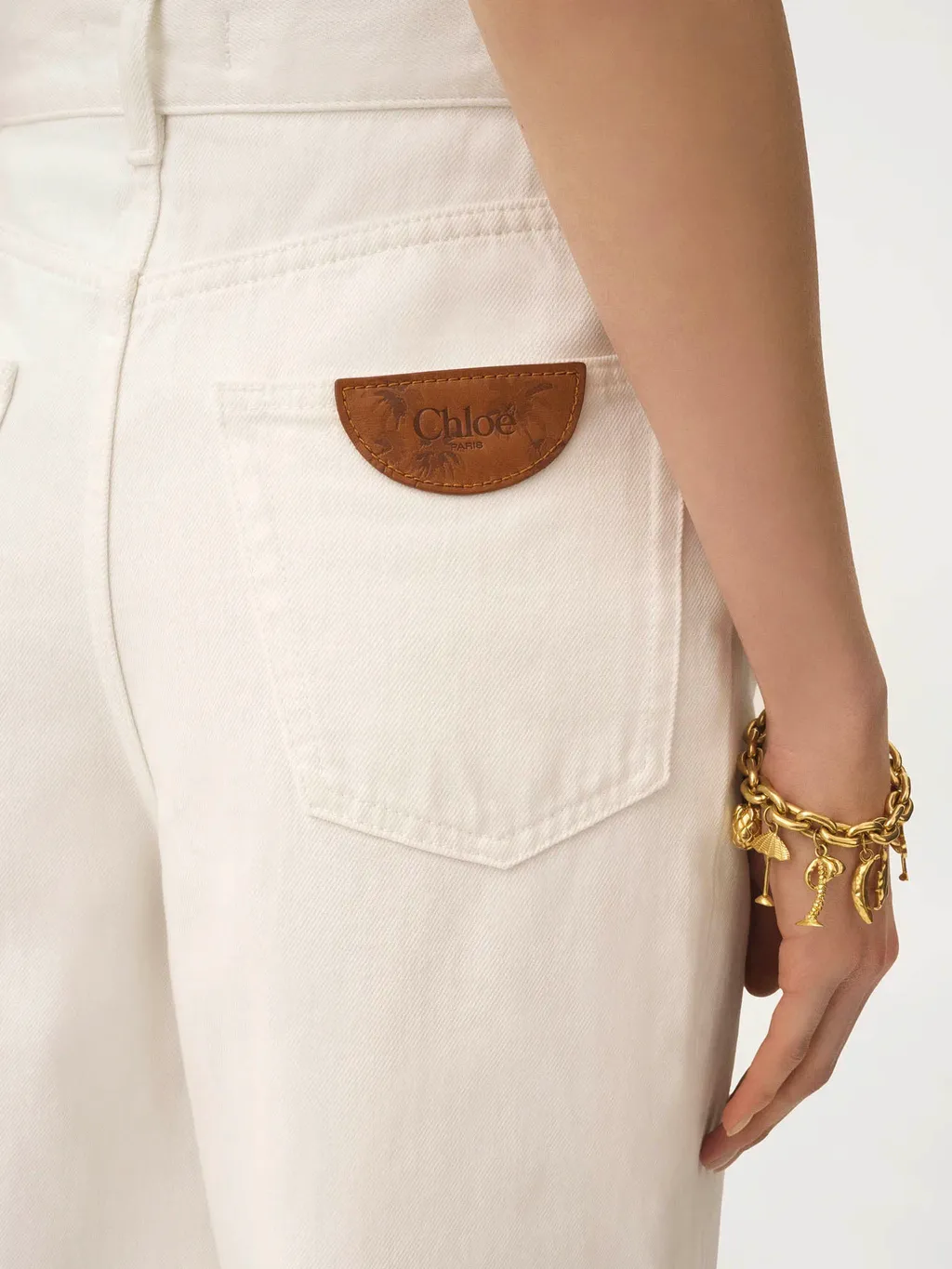 Logo Patch Wide-Leg Jeans