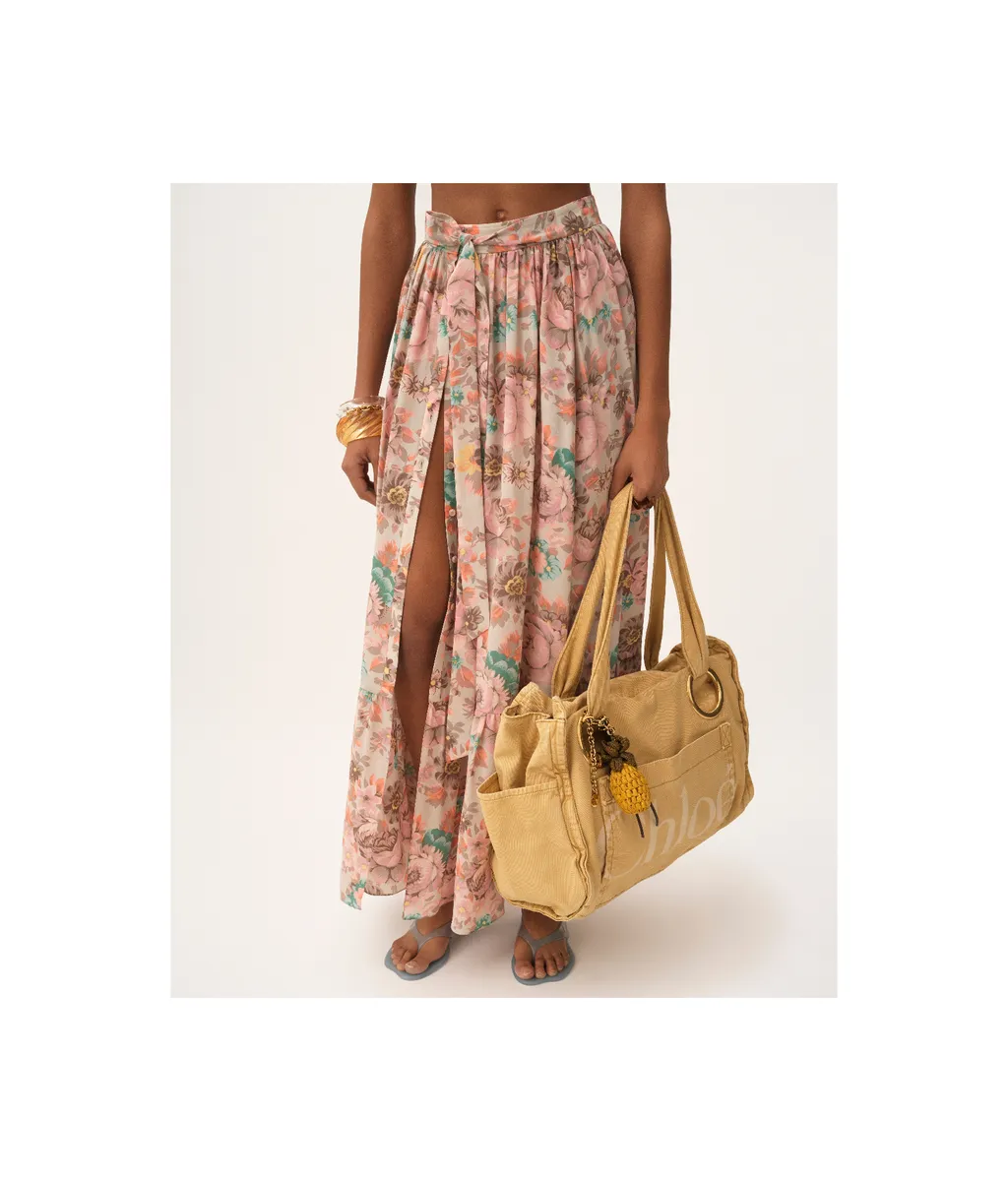 Gathered Midi Skirt