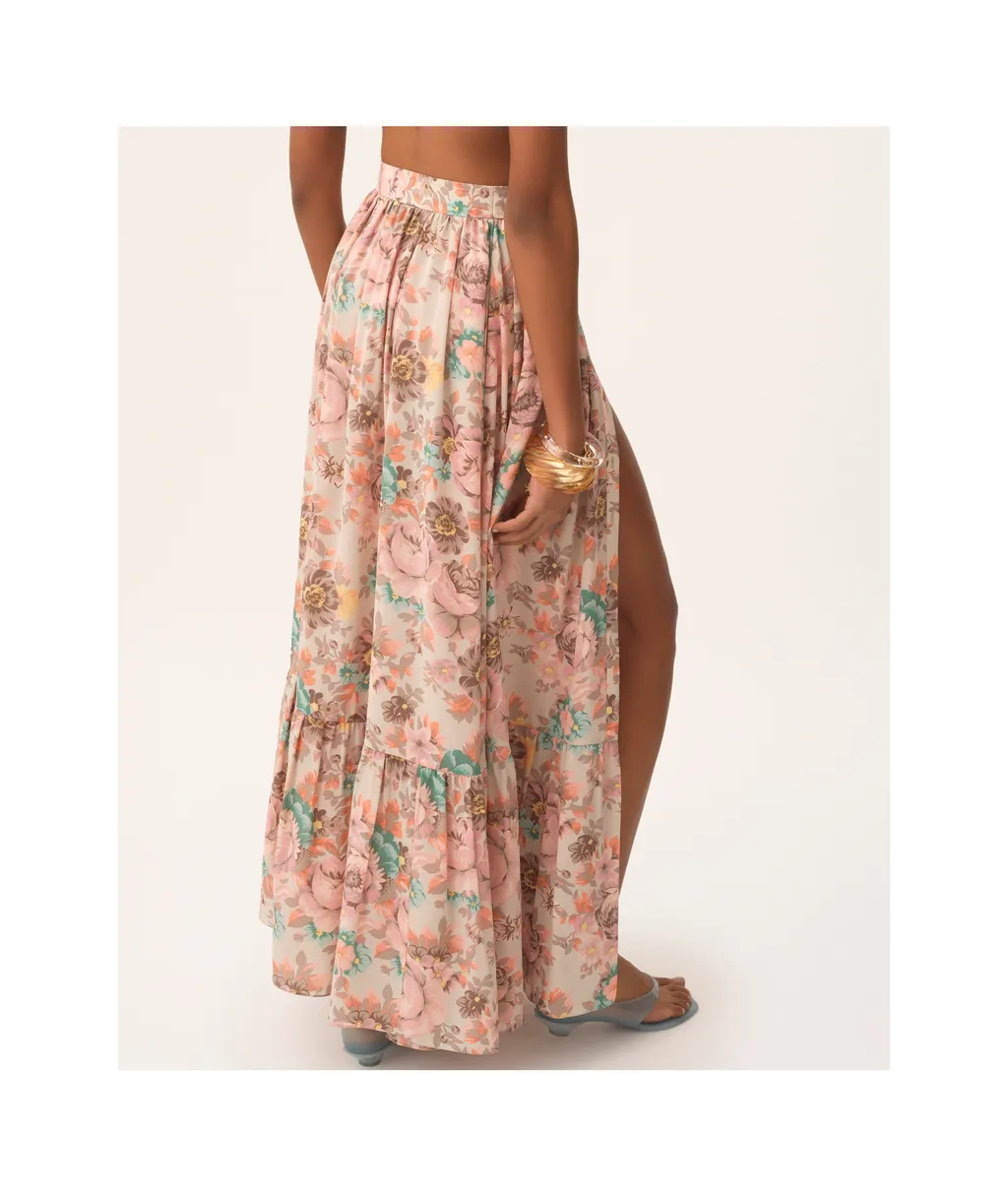Gathered Midi Skirt