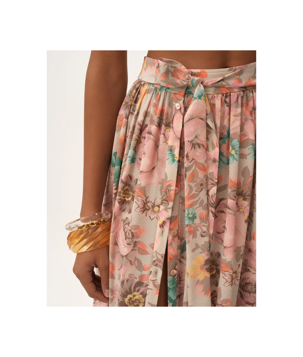 Gathered Midi Skirt