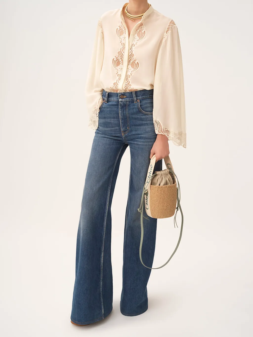 Woody Drawstring Small Basket Bag