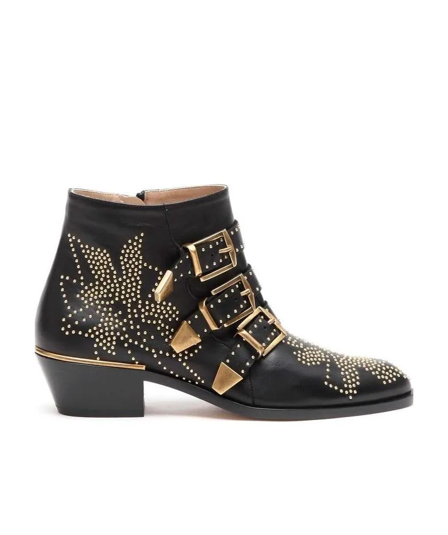Susanna Studded Heeled Ankle Boots