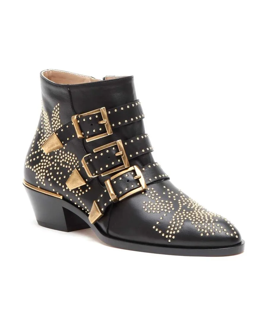 Susanna Studded Heeled Ankle Boots