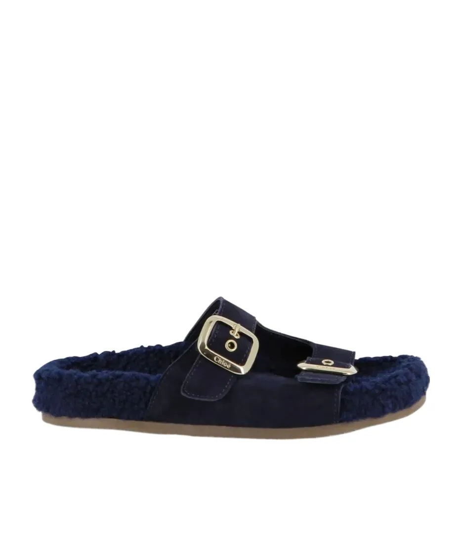 Double-Buckle Slip-On Sandals