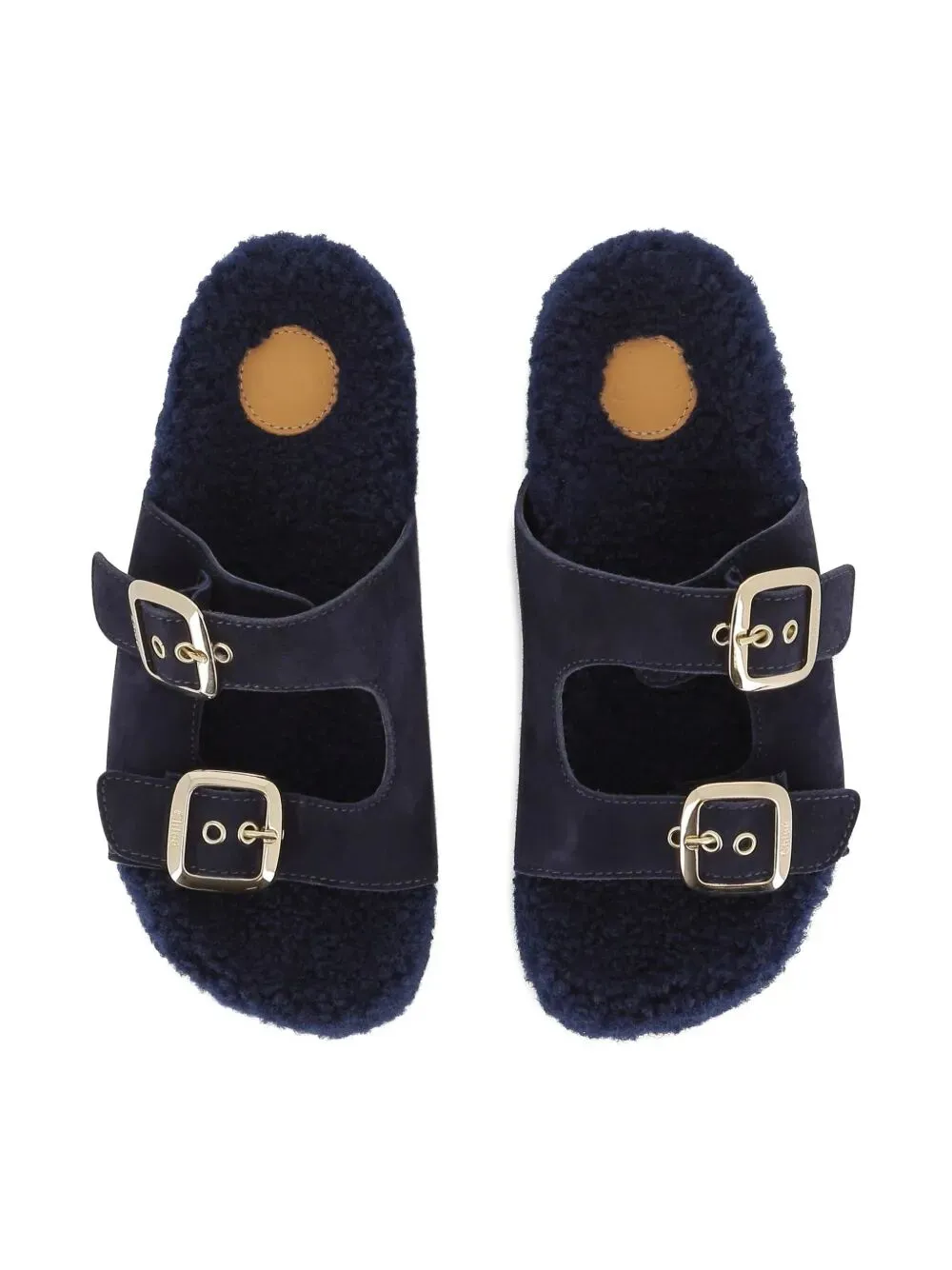 Double-Buckle Slip-On Sandals