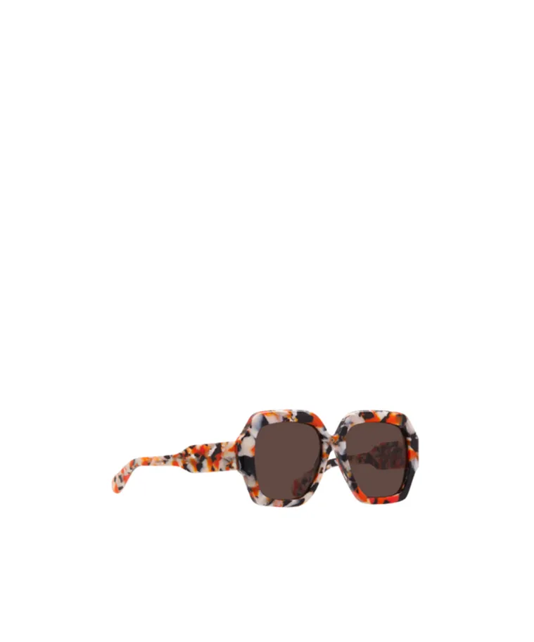 Square-Frame Tortoiseshell Sunglasses