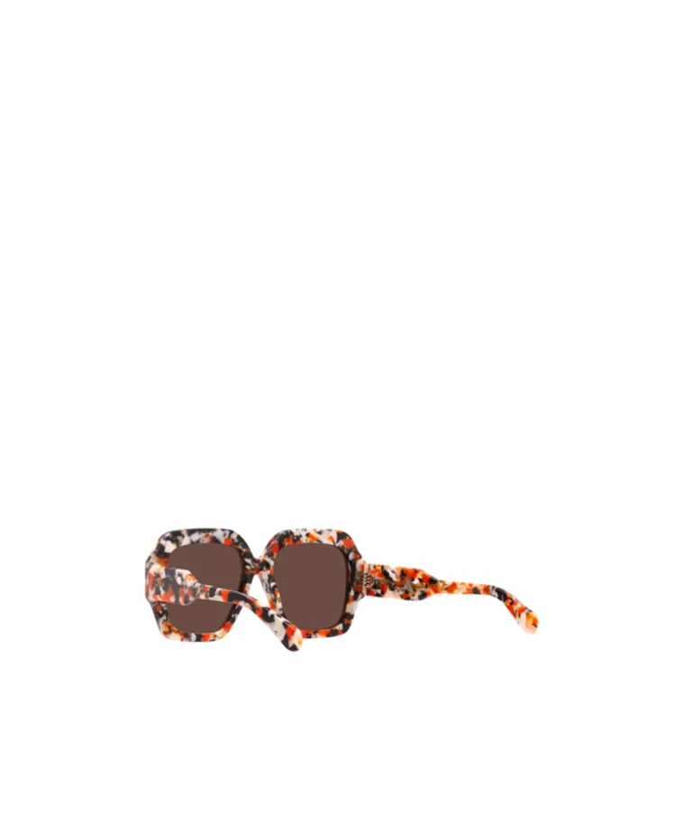 Square-Frame Tortoiseshell Sunglasses