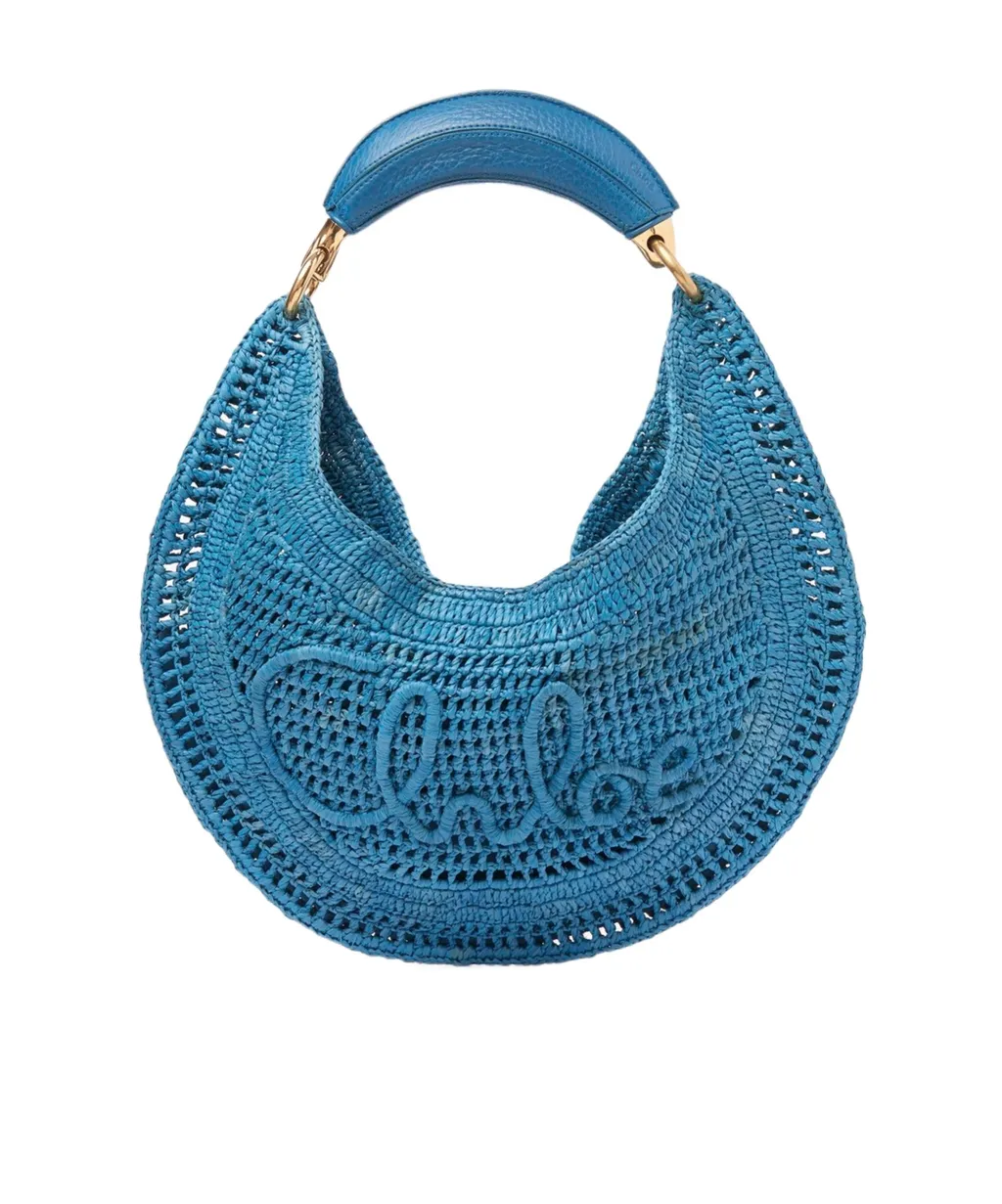 Summer Banana Woven Top Handle Bag