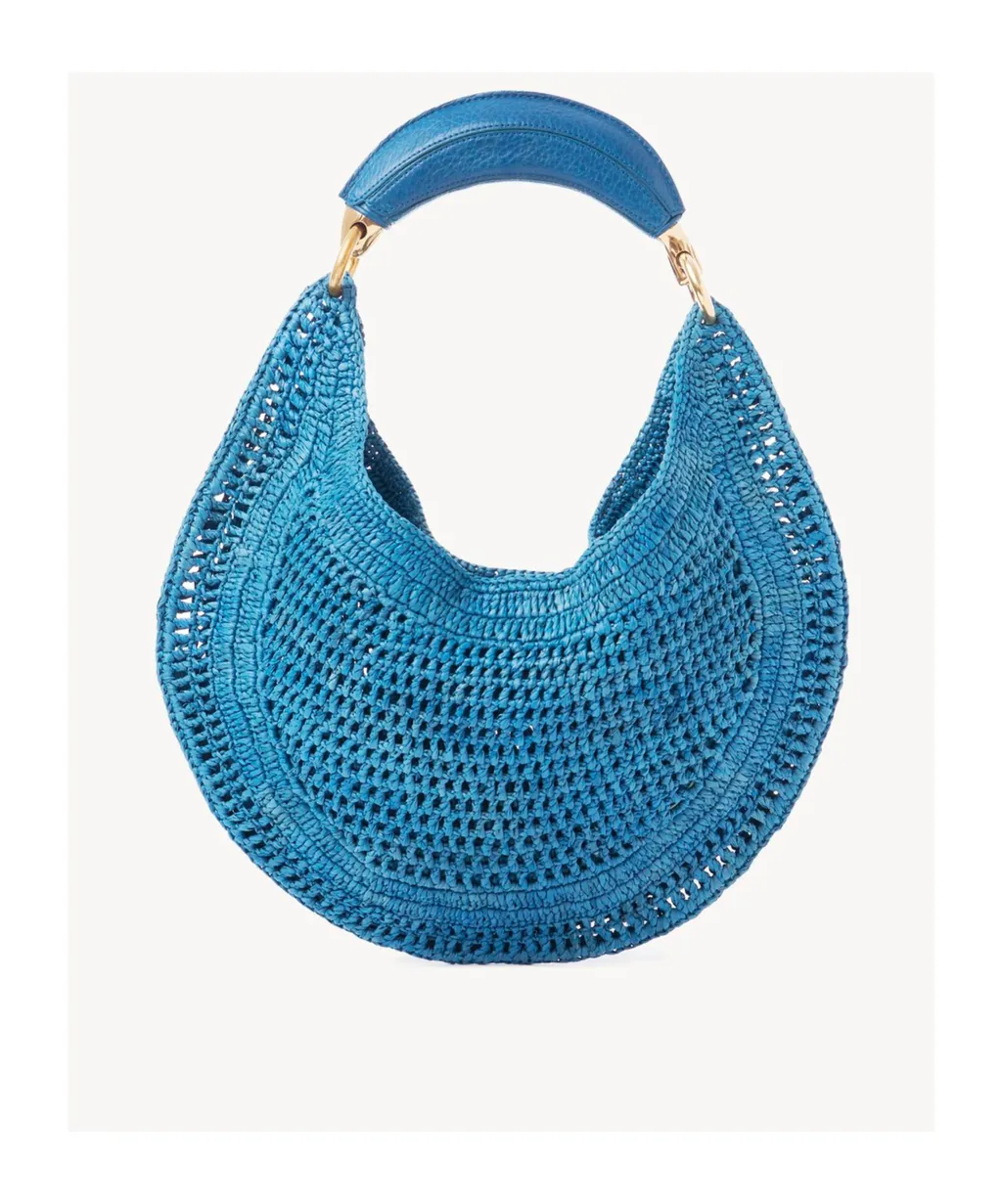 Summer Banana Woven Top Handle Bag