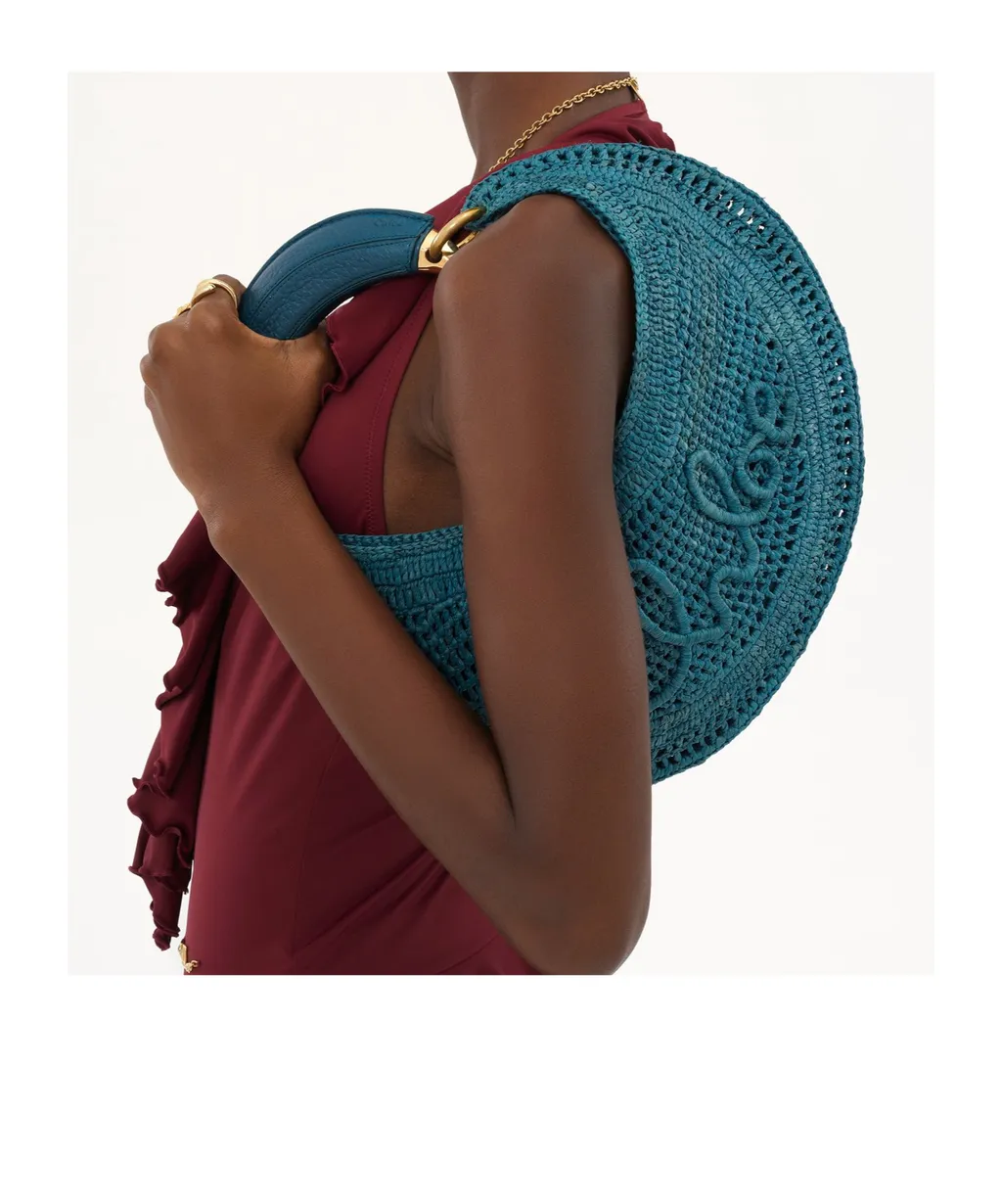 Summer Banana Woven Top Handle Bag