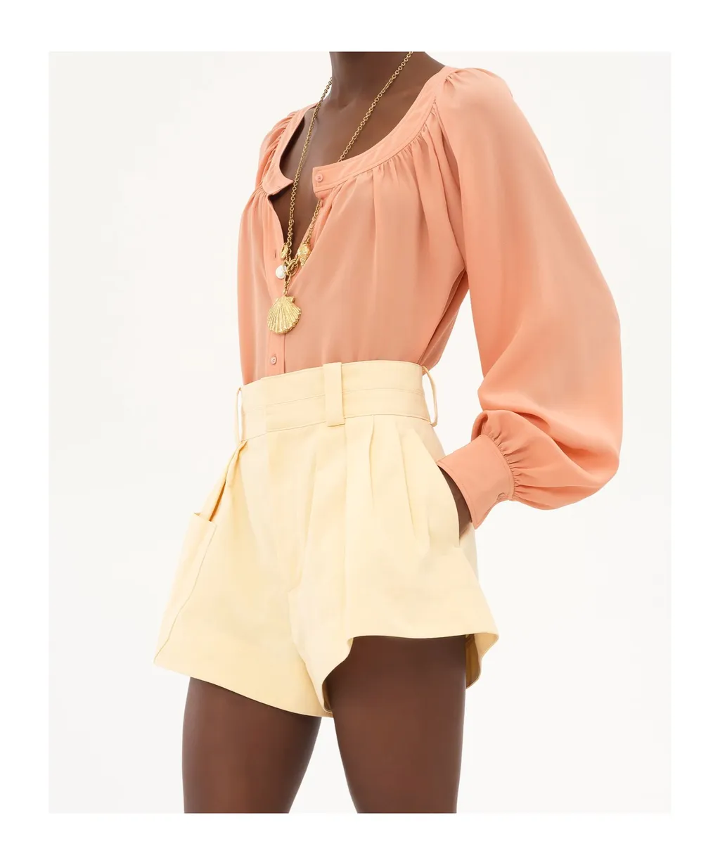 Round Neck Buttoned Shirt