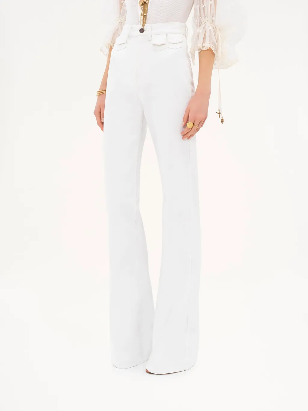 High-Waisted Flared Jeans