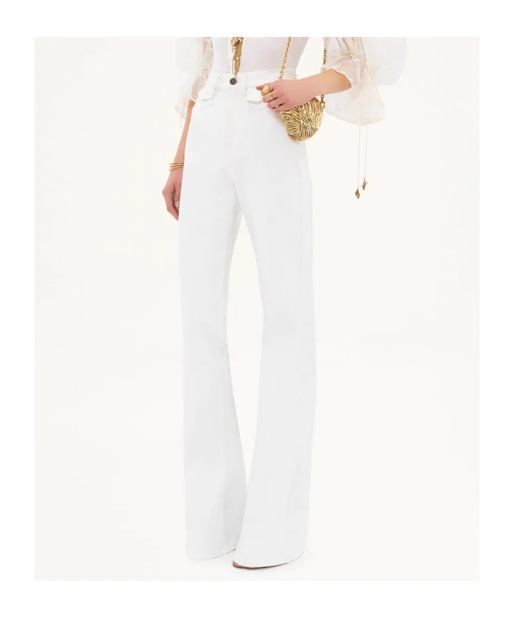 High-Waisted Flared Jeans
