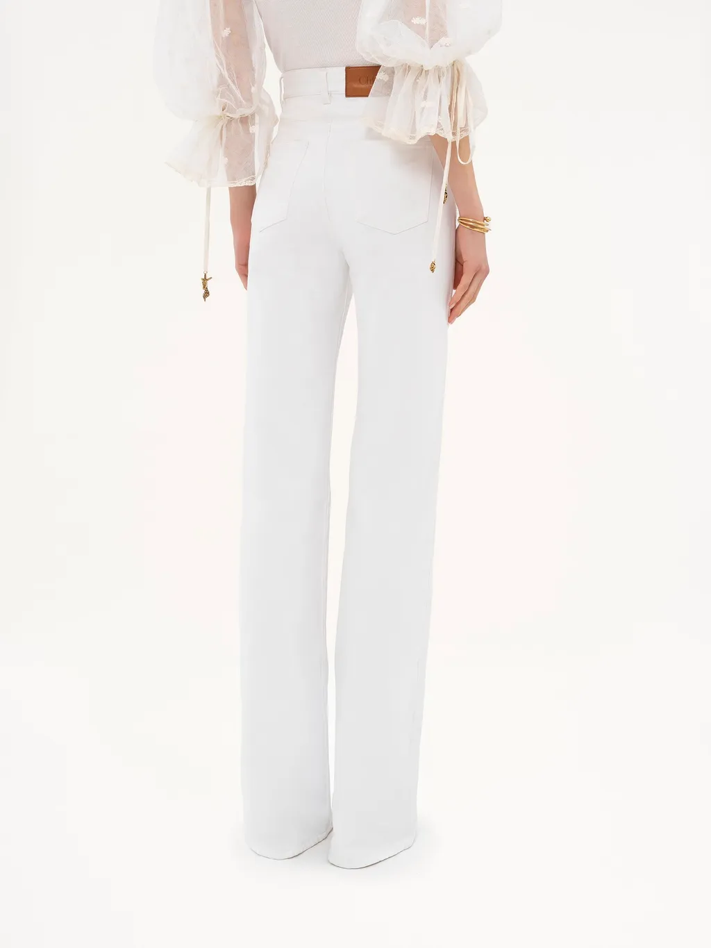 High-Waisted Flared Jeans