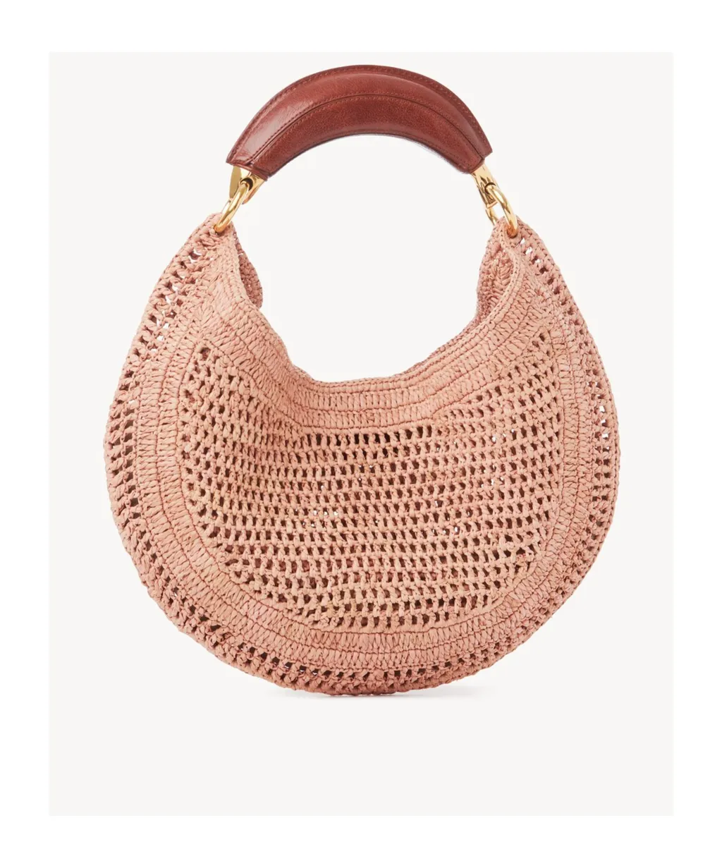 Summer Banana Woven Top Handle Bag