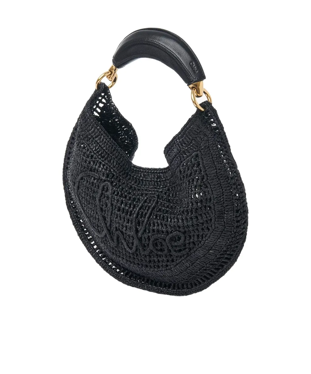 Summer Banana Woven Top Handle Bag