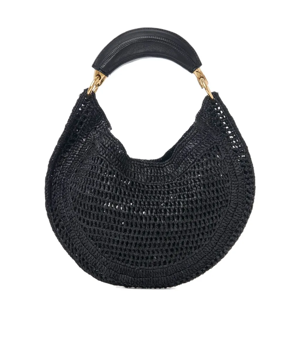 Summer Banana Woven Top Handle Bag