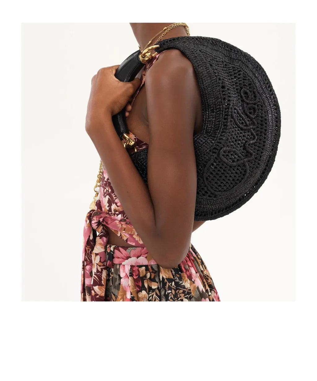Summer Banana Woven Top Handle Bag