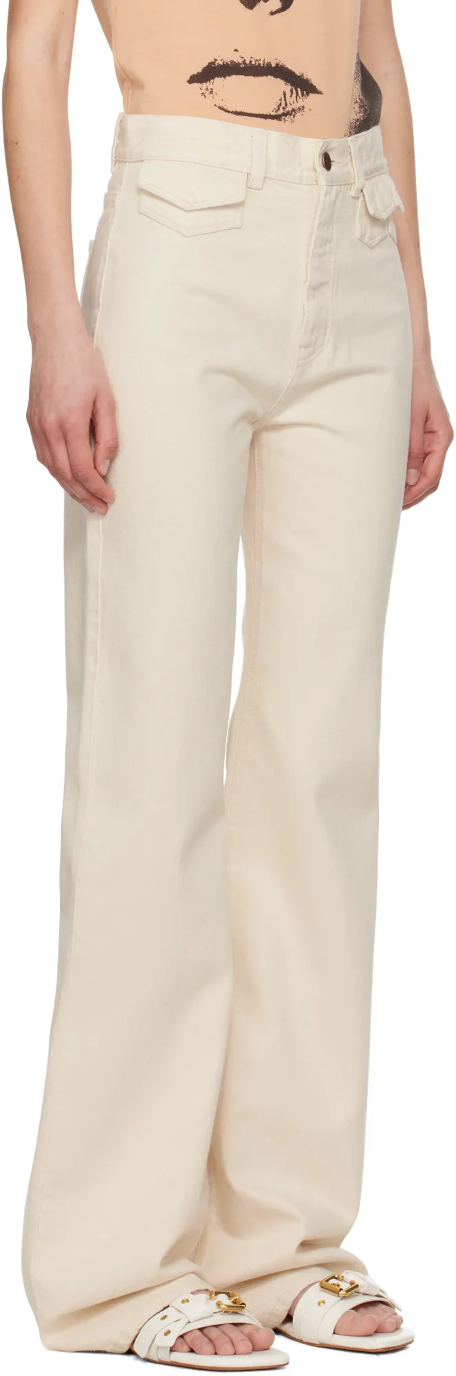 High-Waisted Flared Jeans