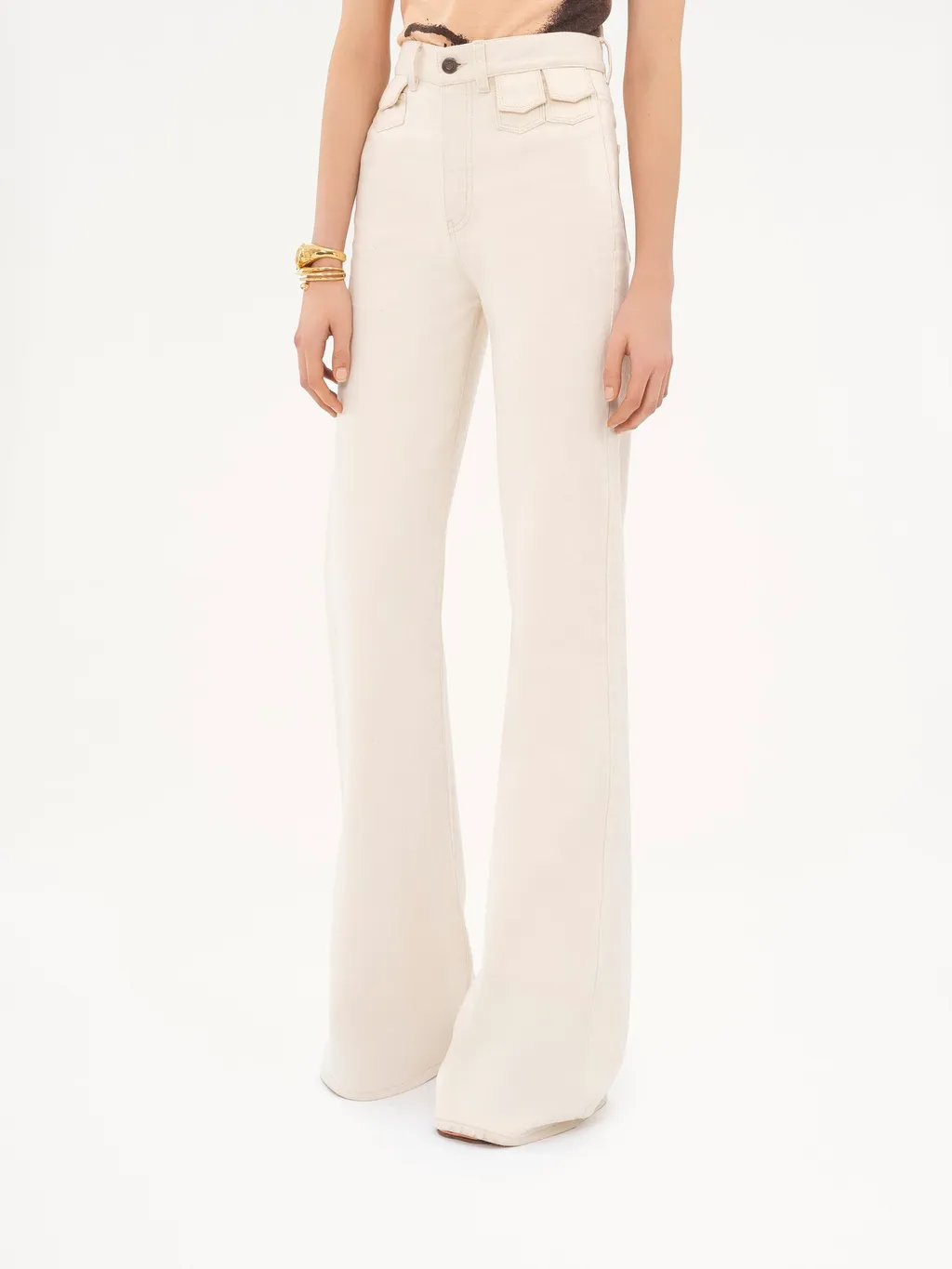 High-Waisted Flared Jeans