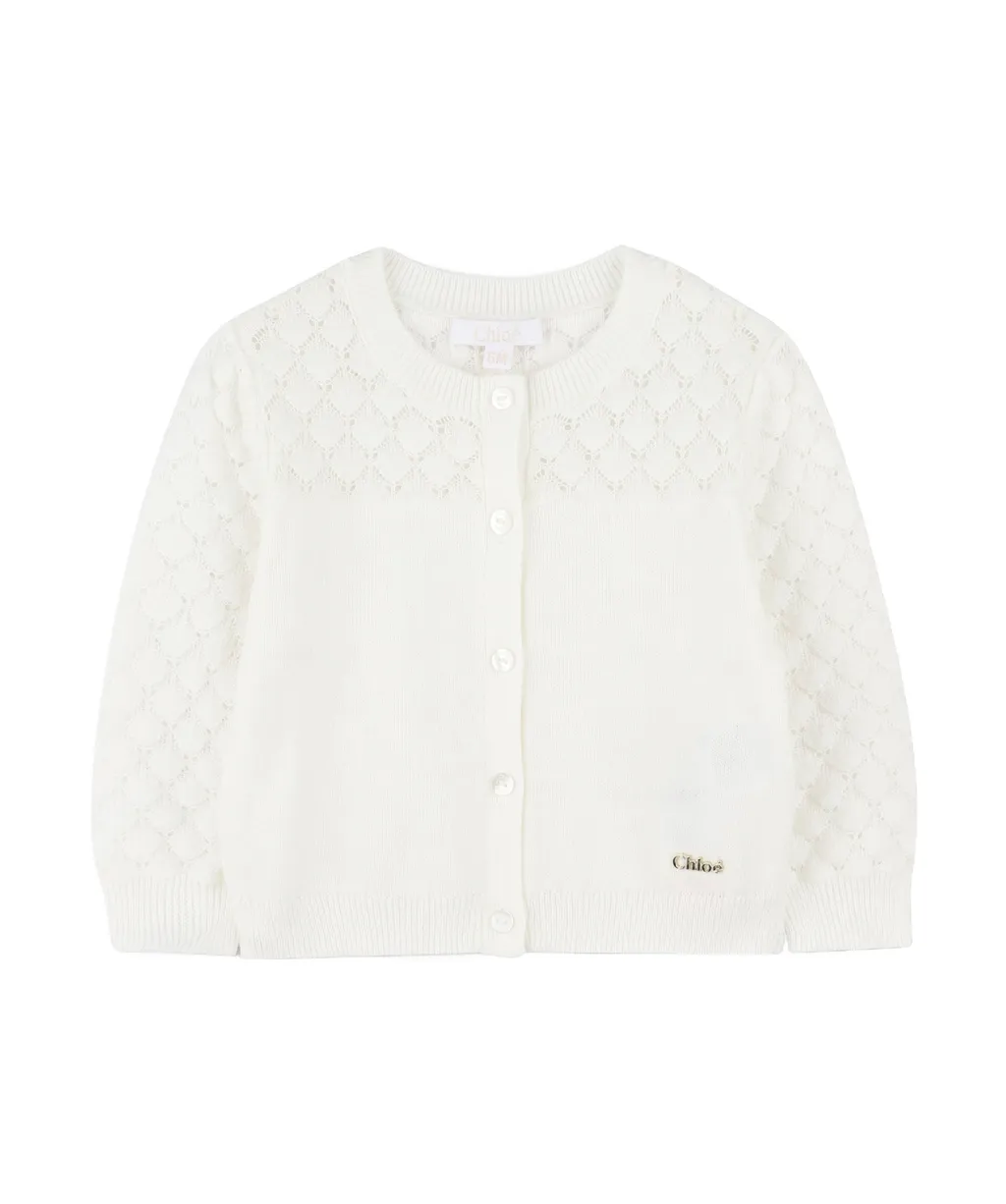 Logo Plaque Knit Cardigan