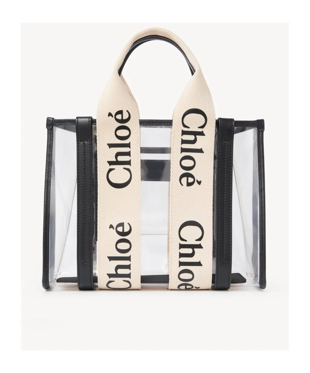 Woody Logo Detailed Tote Small Bag