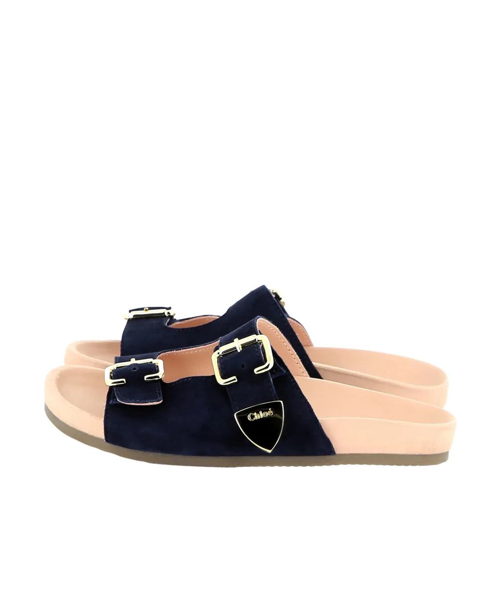 Buckle-Strapped Slides