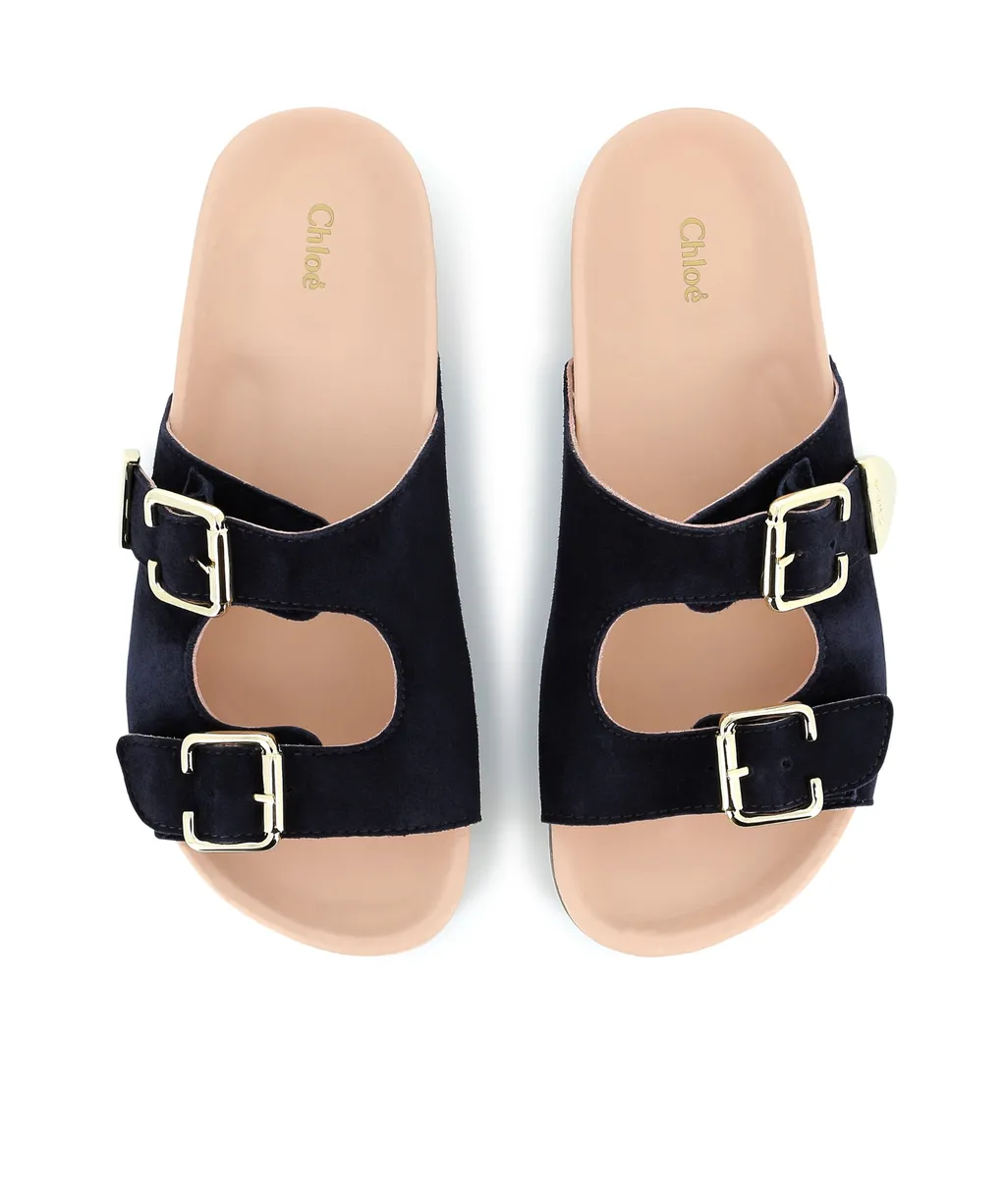 Buckle-Strapped Slides