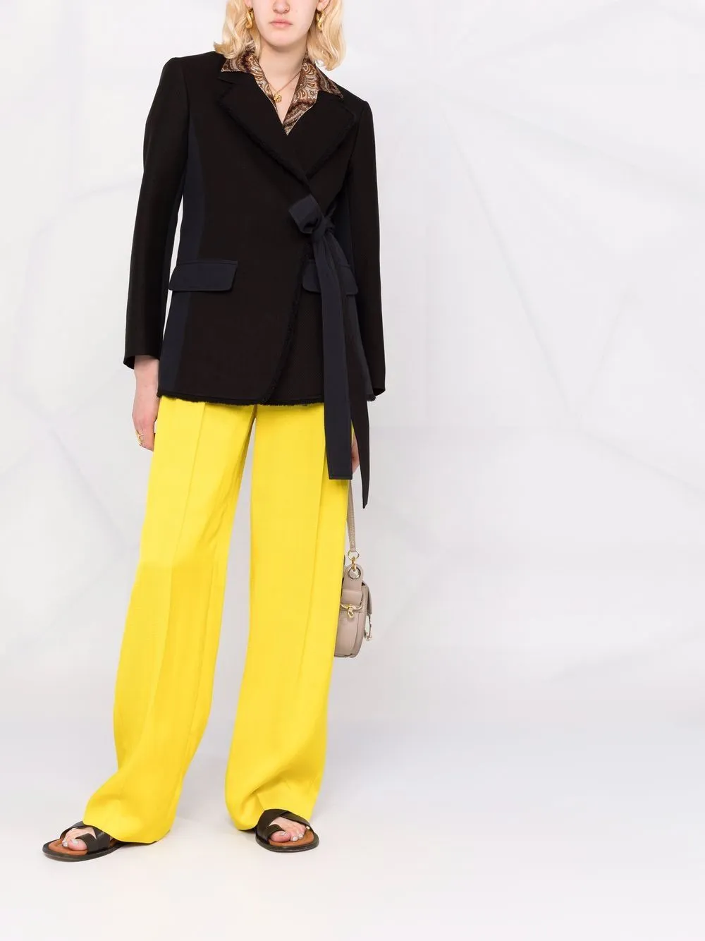 Wraparound Panelled Blazer