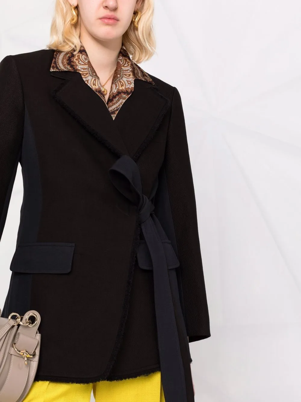 Wraparound Panelled Blazer
