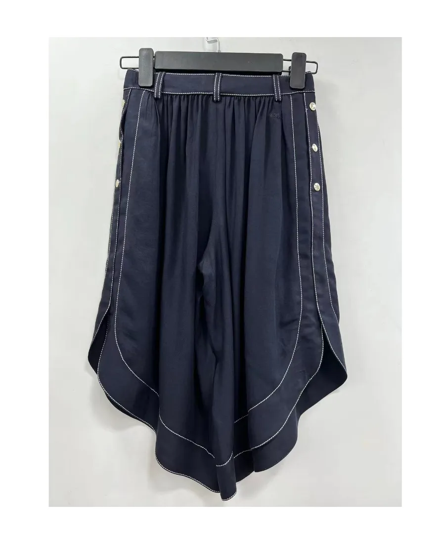 Asymmetric Wide-Leg Trousers
